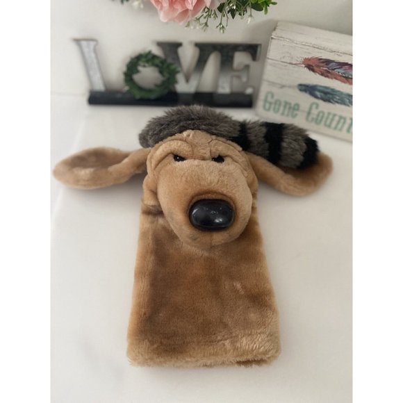Vintage Dakin 1986 Hound Dog Hand Puppet Coonskin Hat Plush Preschool Teacher - Picture 12 of 16